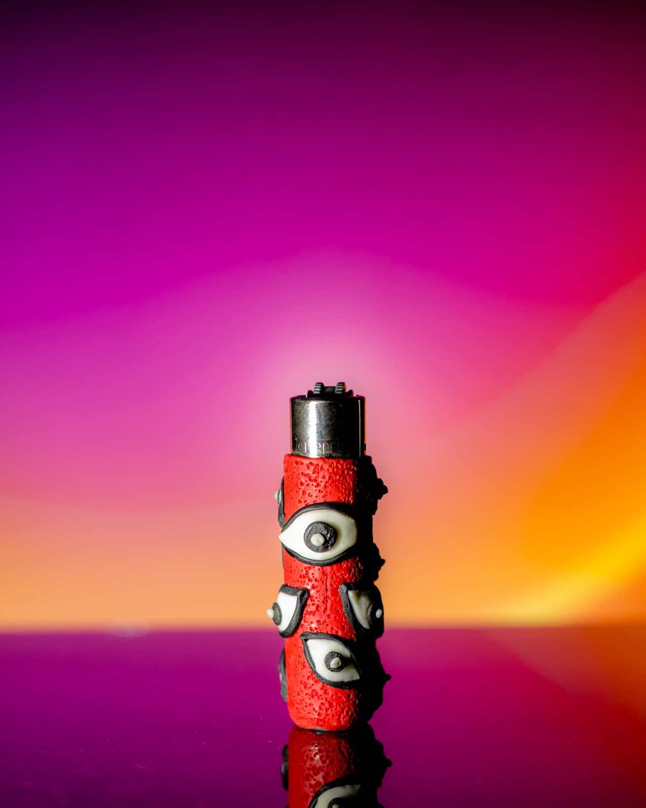 Crimson Seer Glow Clay Clipper Lighter π₯ποΈ