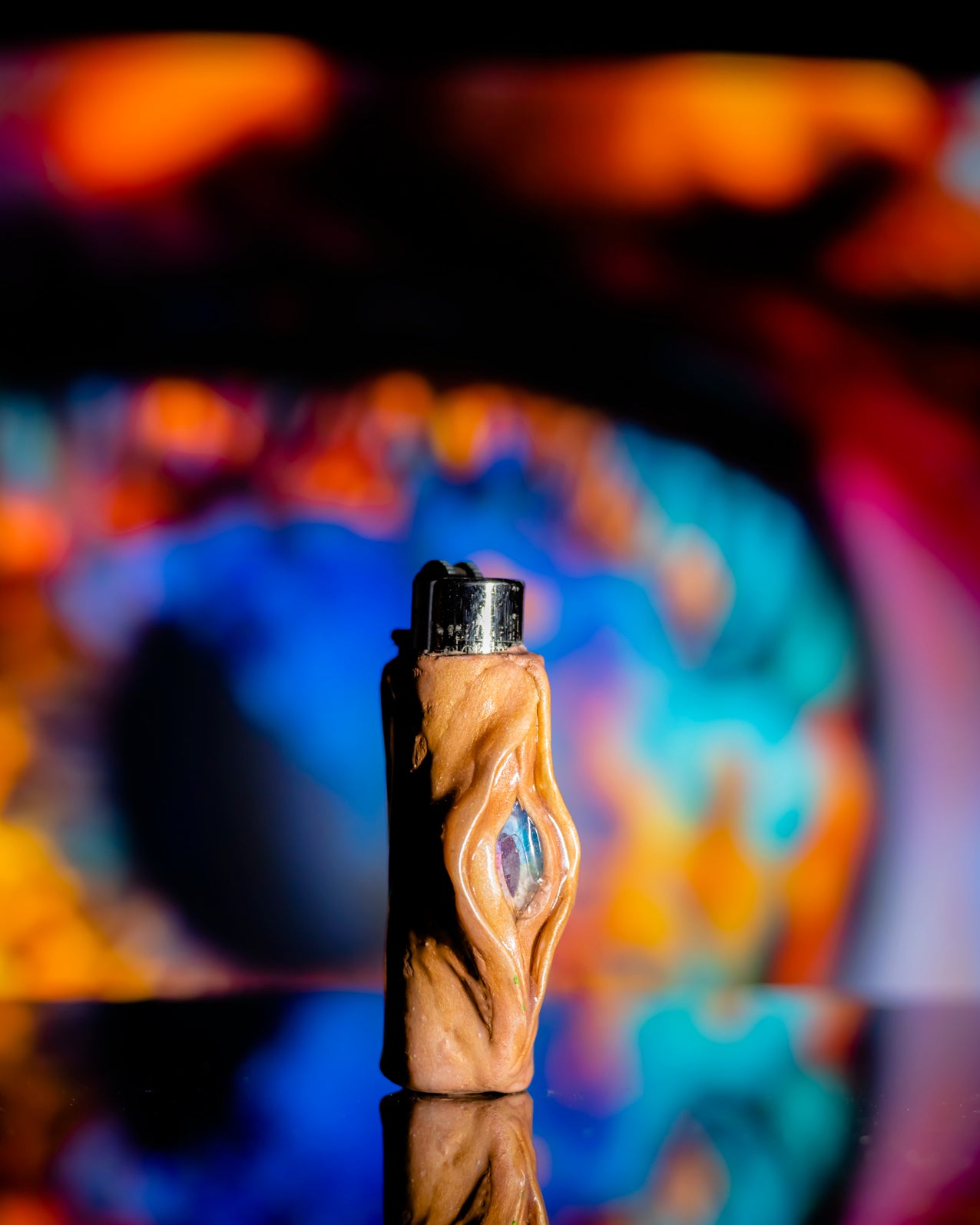 Watcher of the Flame Clay Clipper Lighter 👁️🔥