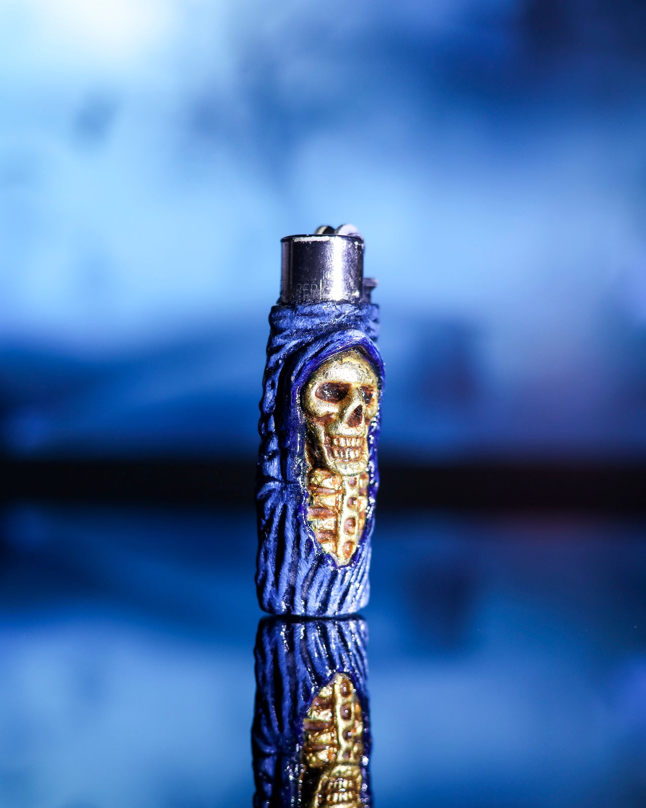 Grim Shroud Clay Clipper Lighter 💀🕯️🔥