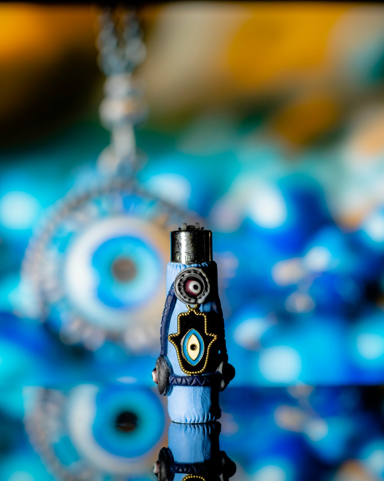 Evil Eye Guardian Clay Clipper Lighter 🧿✨