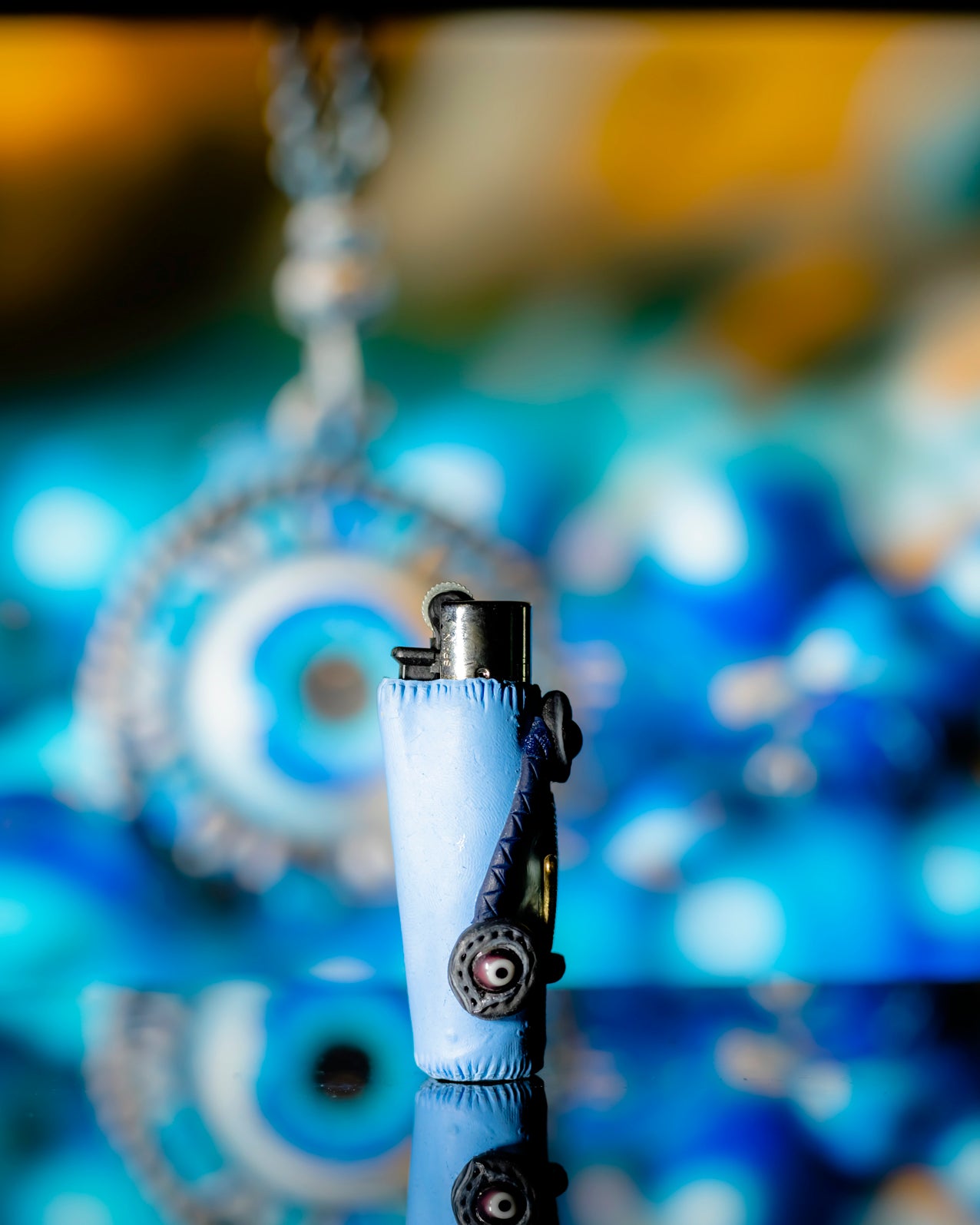 Evil Eye Guardian Clay Clipper Lighter 🧿✨