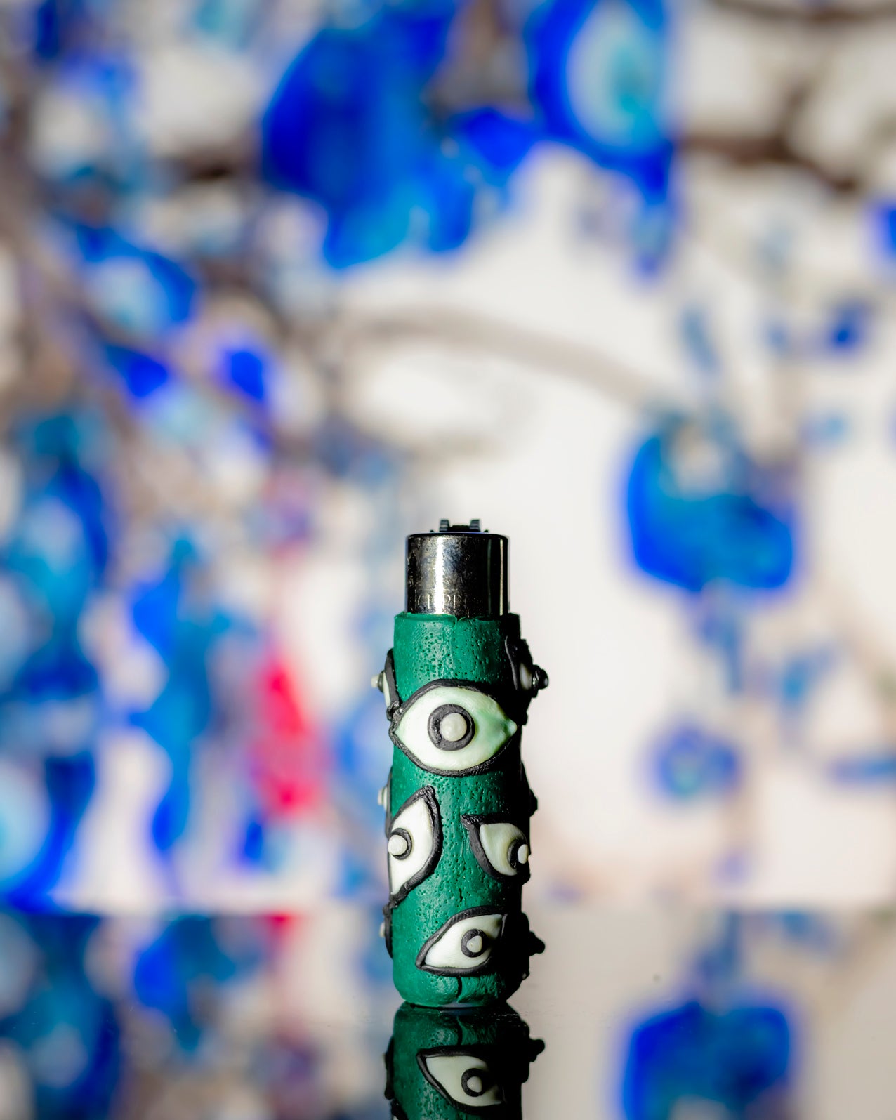 Night-Watcher Glow Clay Clipper Lighter 👁️🌌