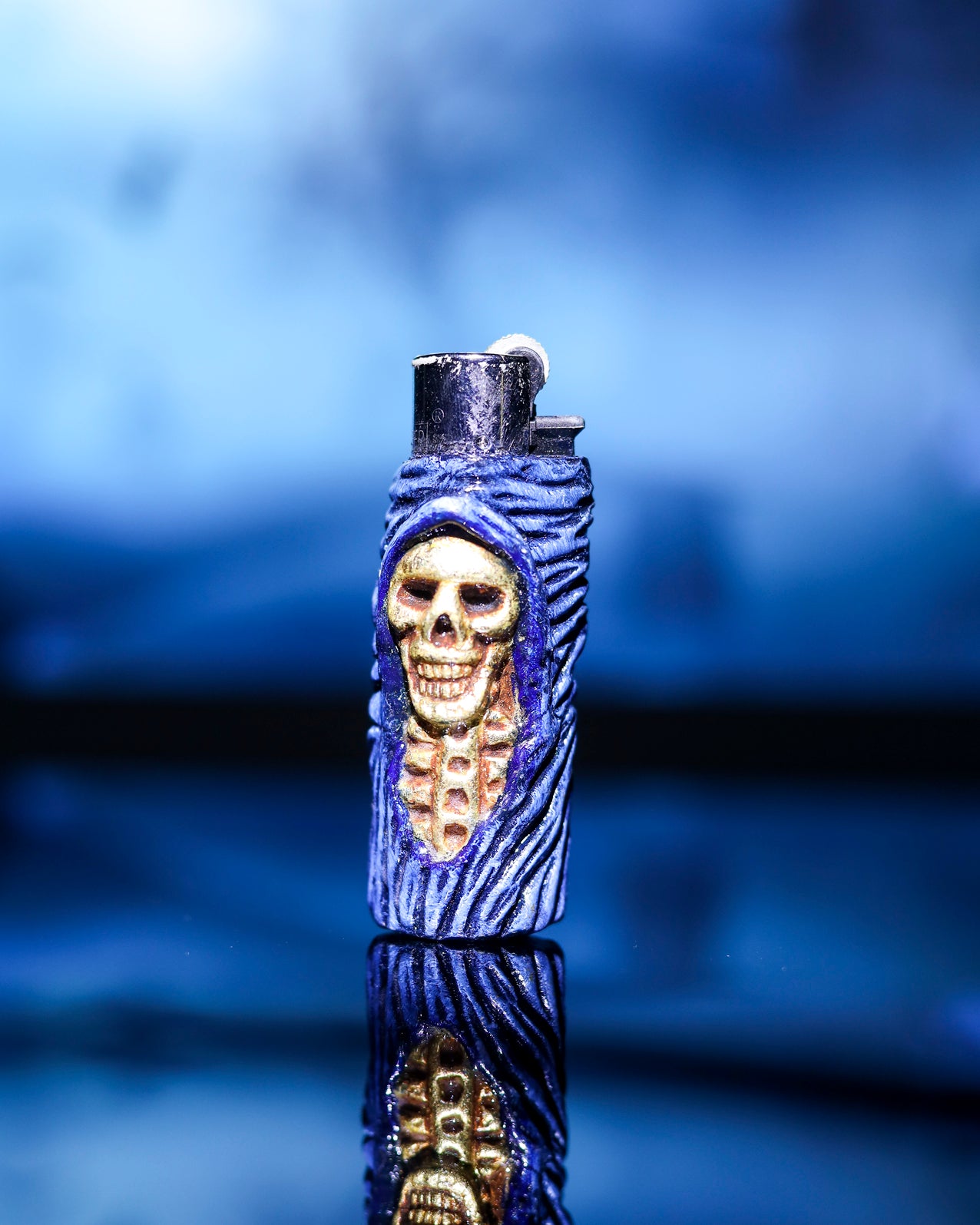 Grim Shroud Clay Clipper Lighter 💀🕯️🔥