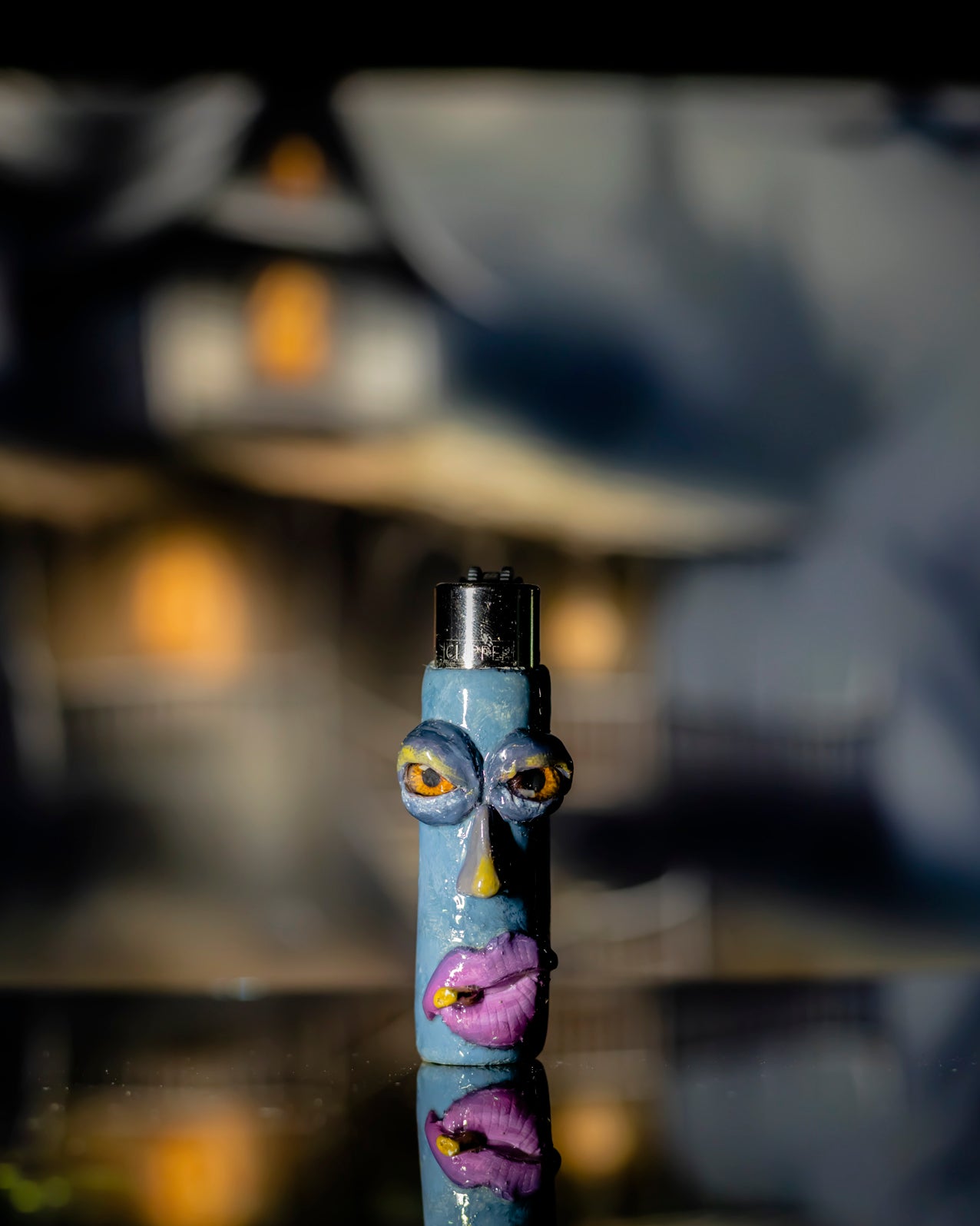Blue Mood Face Clay Lighter 😏💙🔥