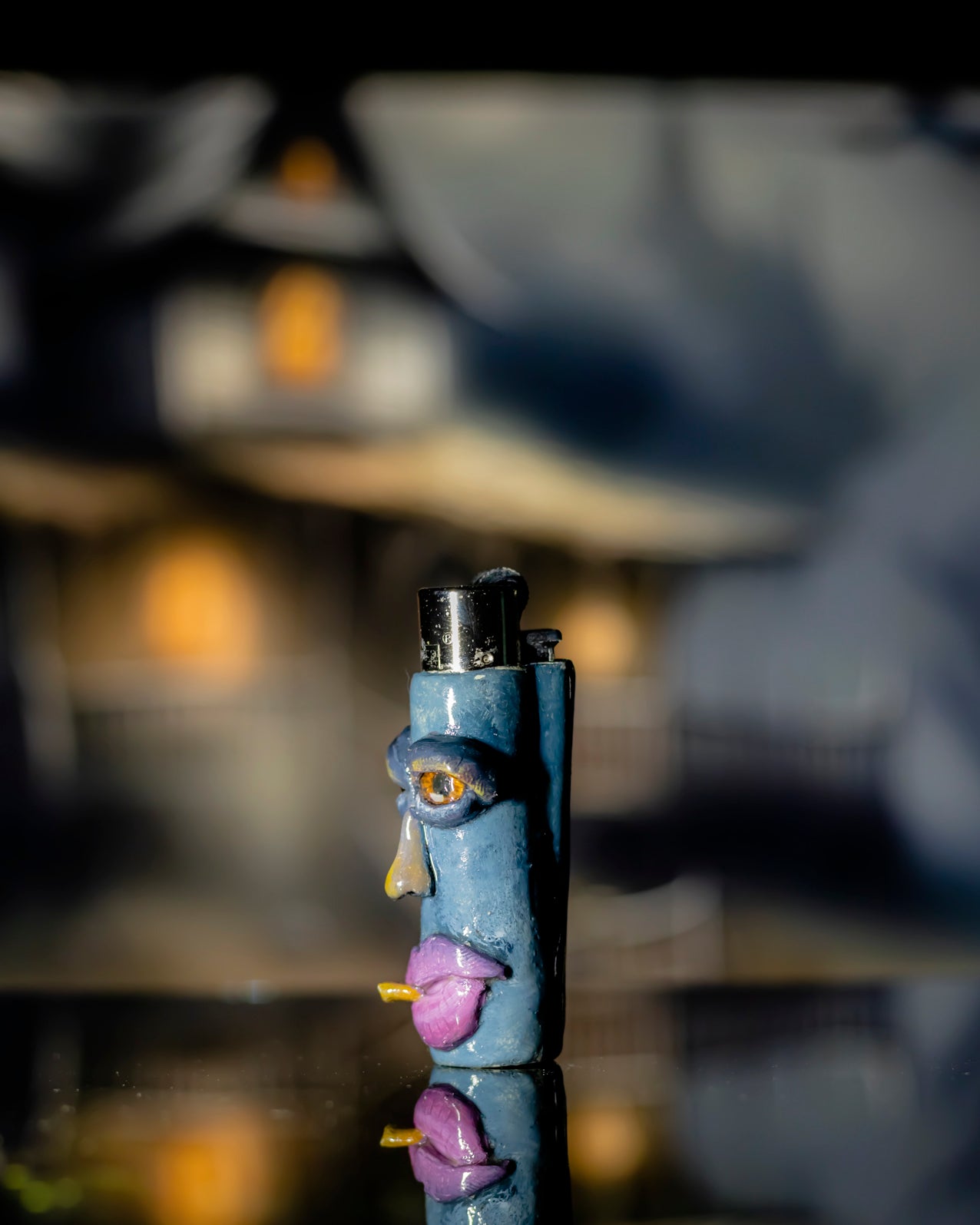Blue Mood Face Clay Lighter 😏💙🔥