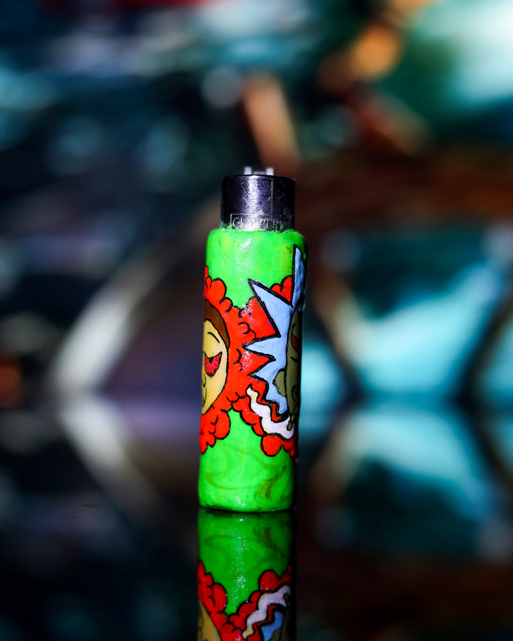 Cosmic Duo Painted Lighter 🎨🌌🔥