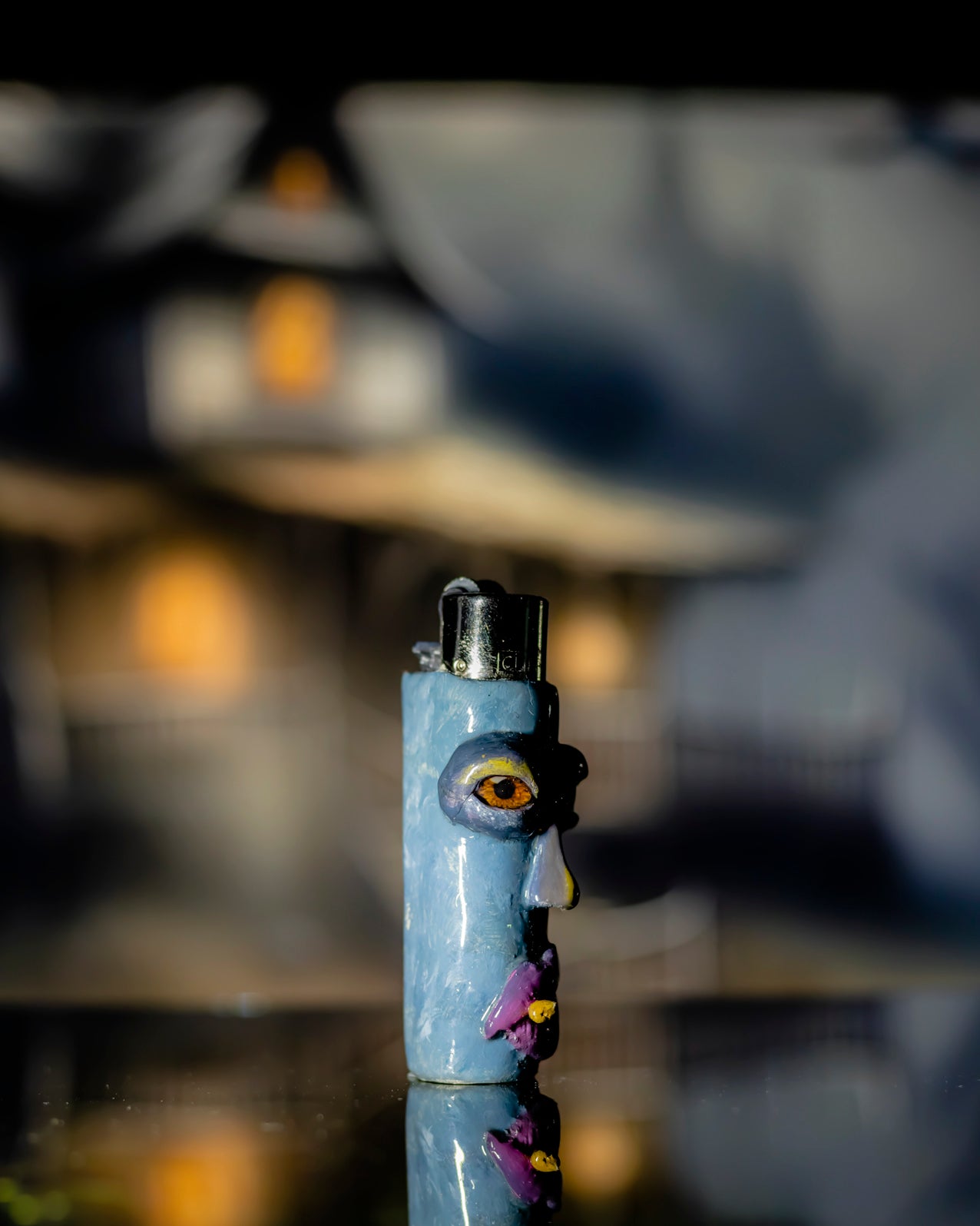 Blue Mood Face Clay Lighter 😏💙🔥
