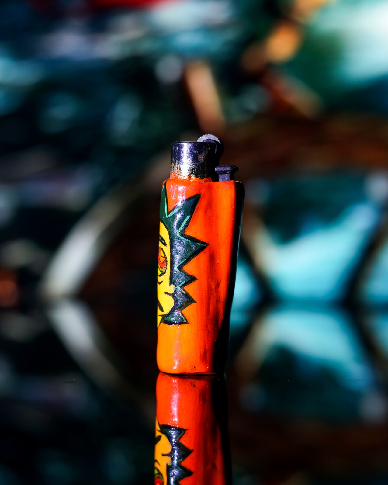 Portal Hangover Glow Painted Clipper Lighter 🛸🎨✨🔥