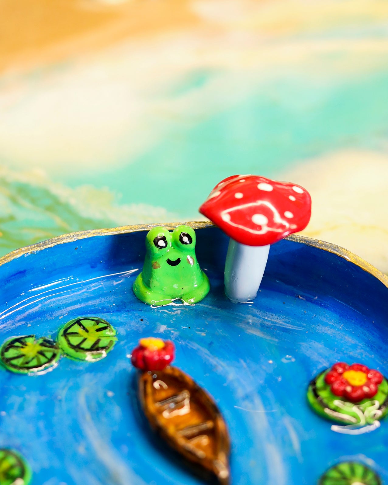 Mystic Glow Pond Ashtray 🐸🍄✨