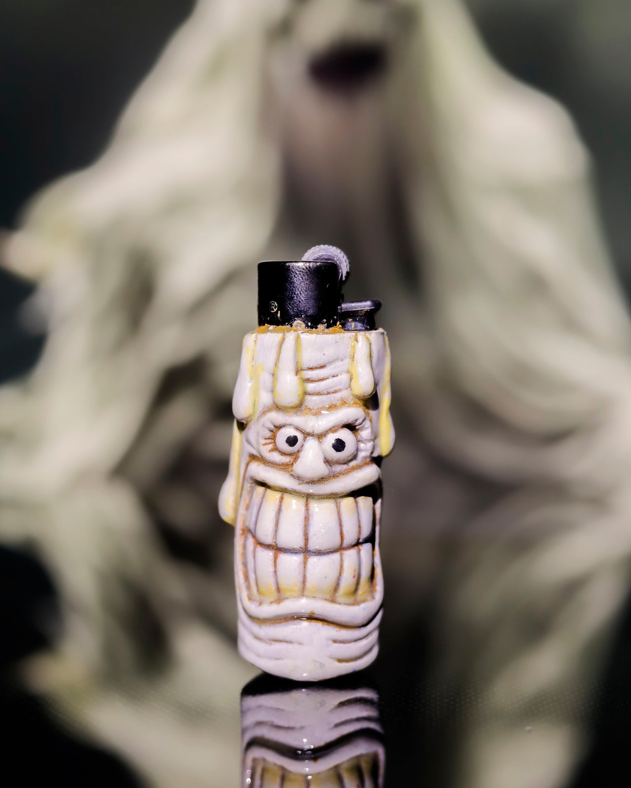 Meltdown Grin Painted Clipper Lighter 😈🕯️🔥