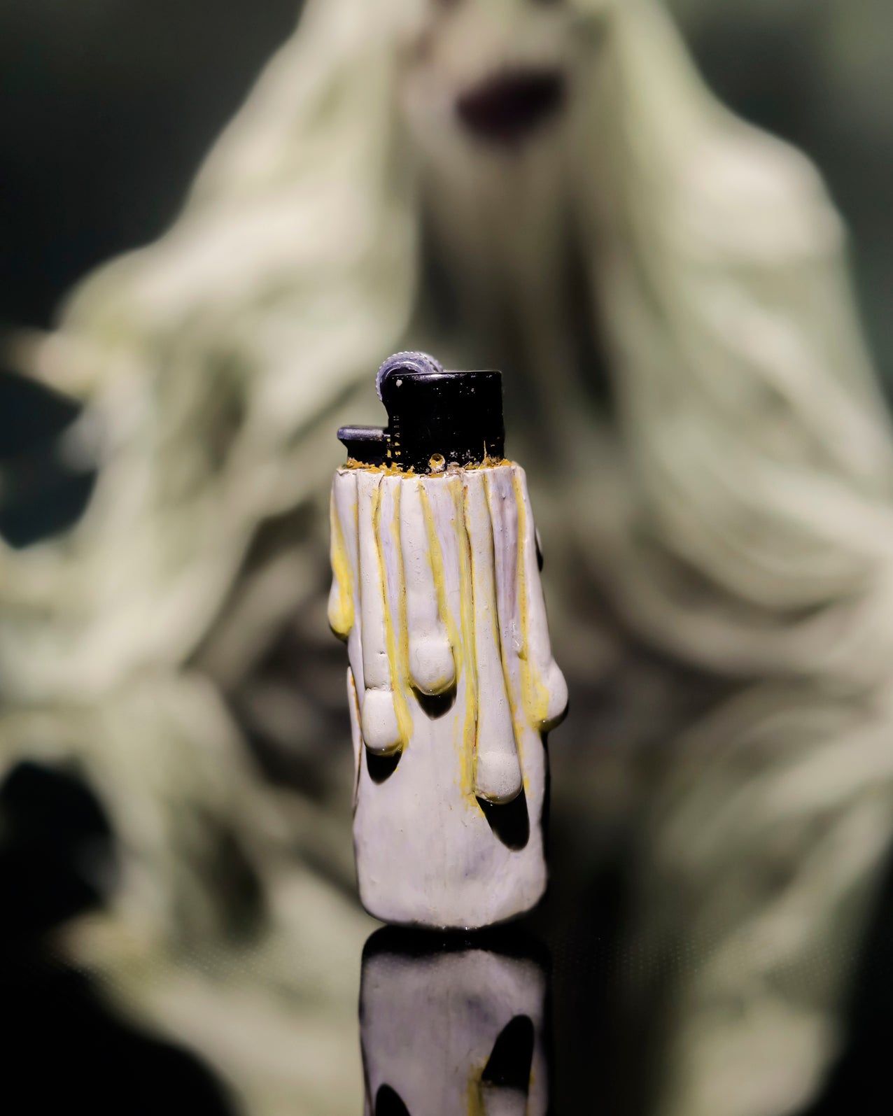 Meltdown Grin Painted Clipper Lighter 😈🕯️🔥
