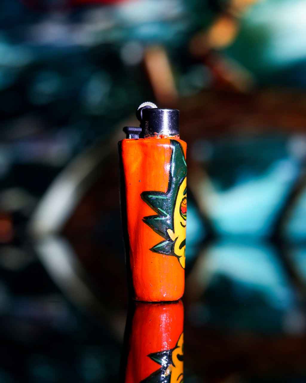 Portal Hangover Glow Painted Clipper Lighter 🛸🎨✨🔥