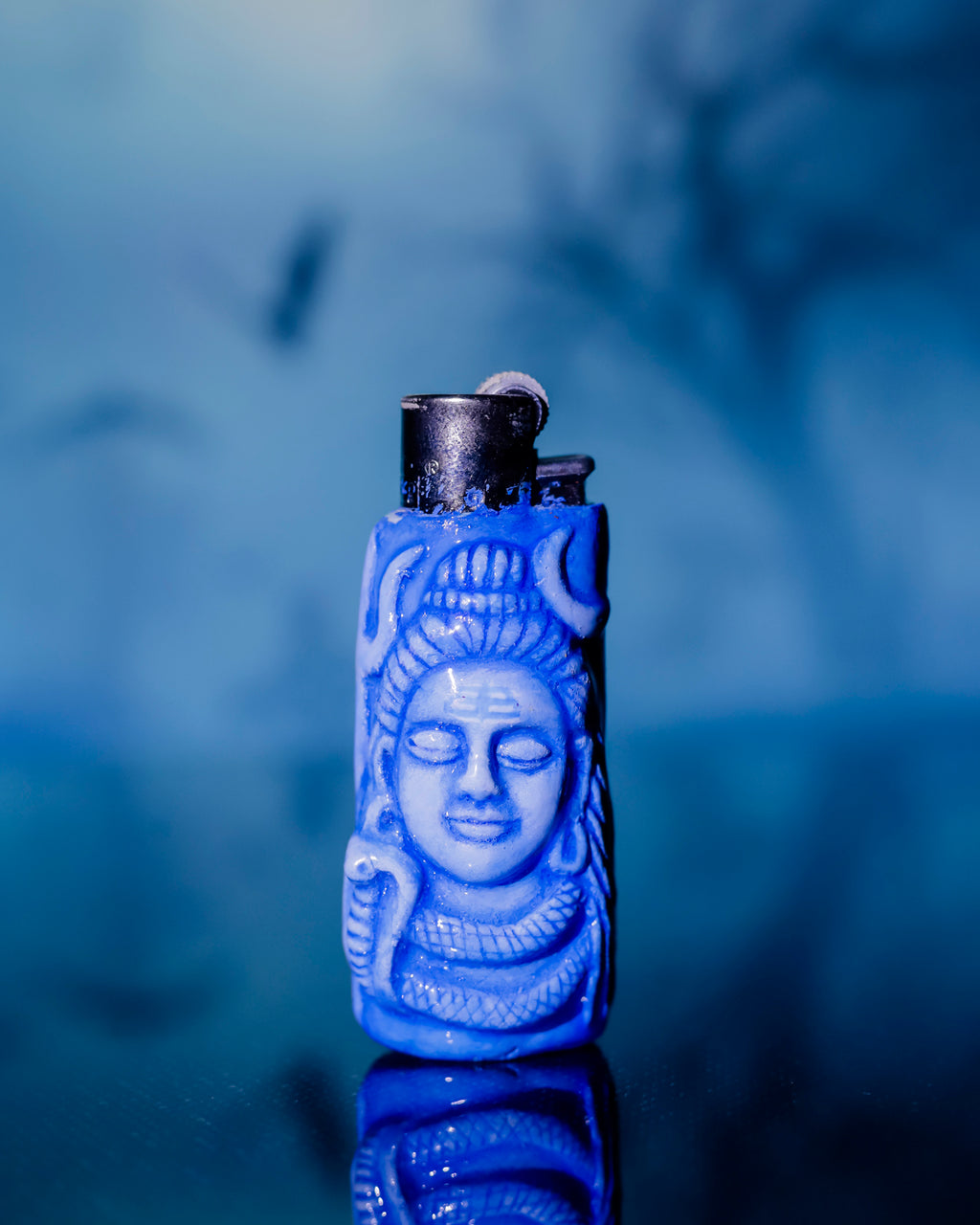 Lord Shiva Painted Clipper Lighter 🔱💙🔥