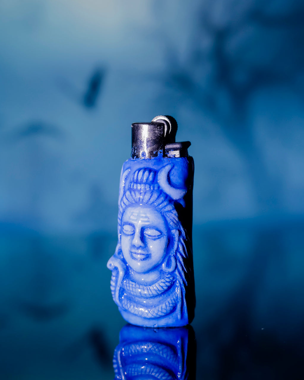 Lord Shiva Painted Clipper Lighter 🔱💙🔥