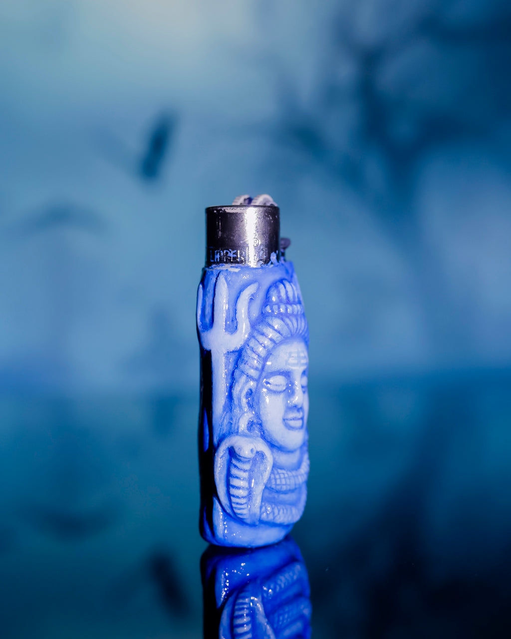 Lord Shiva Painted Clipper Lighter 🔱💙🔥