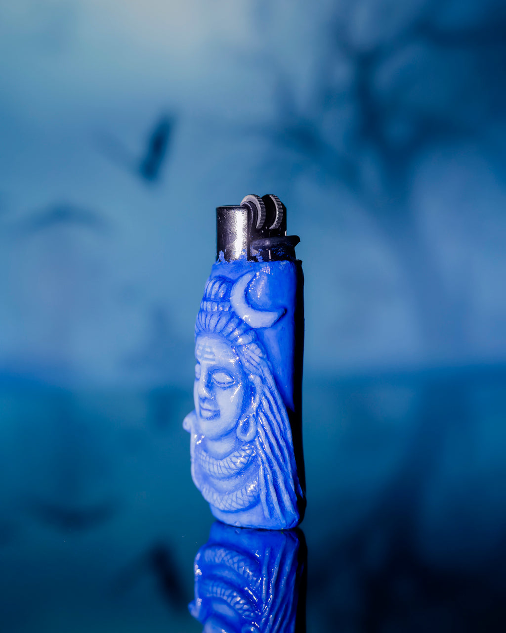 Lord Shiva Painted Clipper Lighter 🔱💙🔥