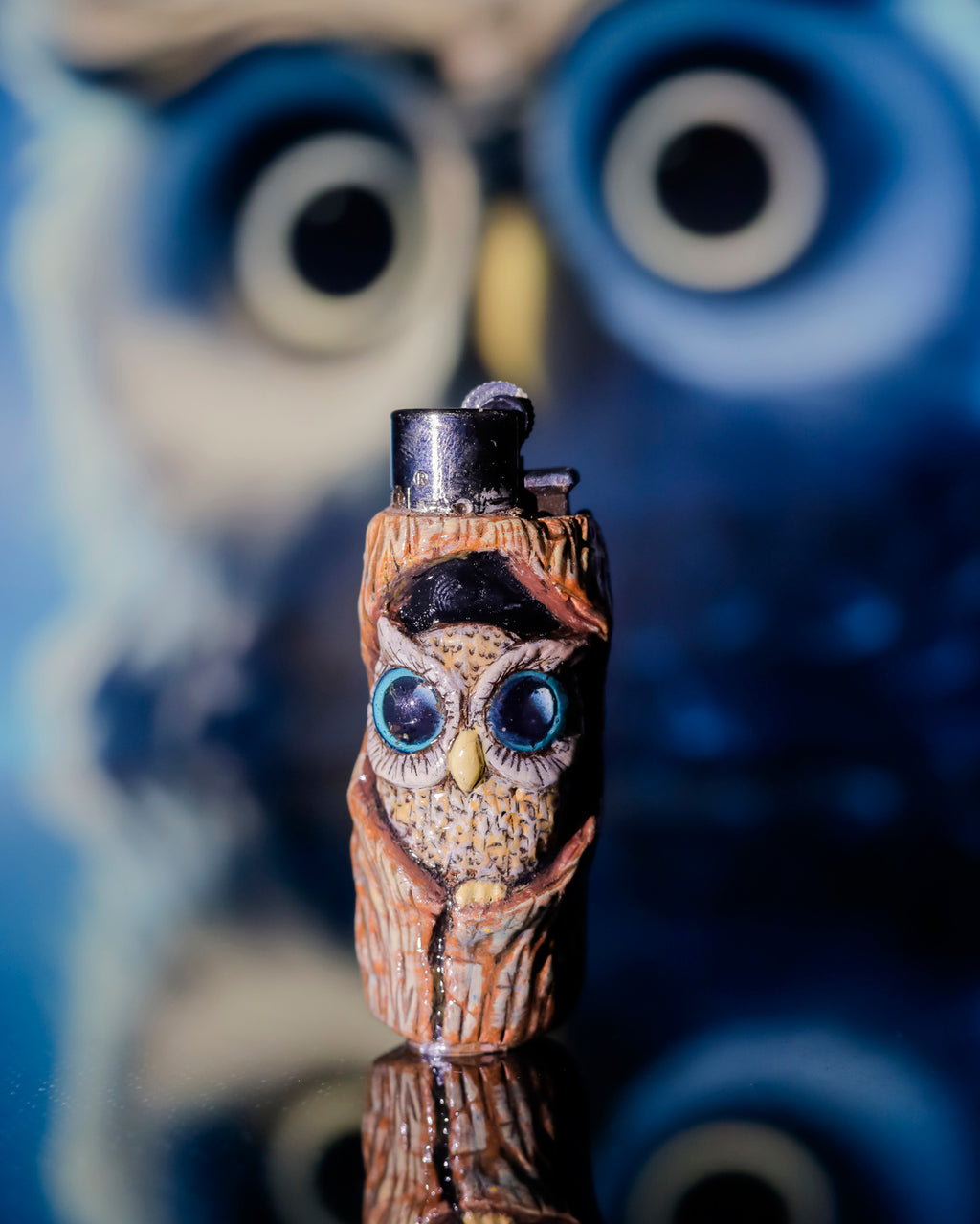 Owl Guardian Painted Clipper Lighter 🦉🔥