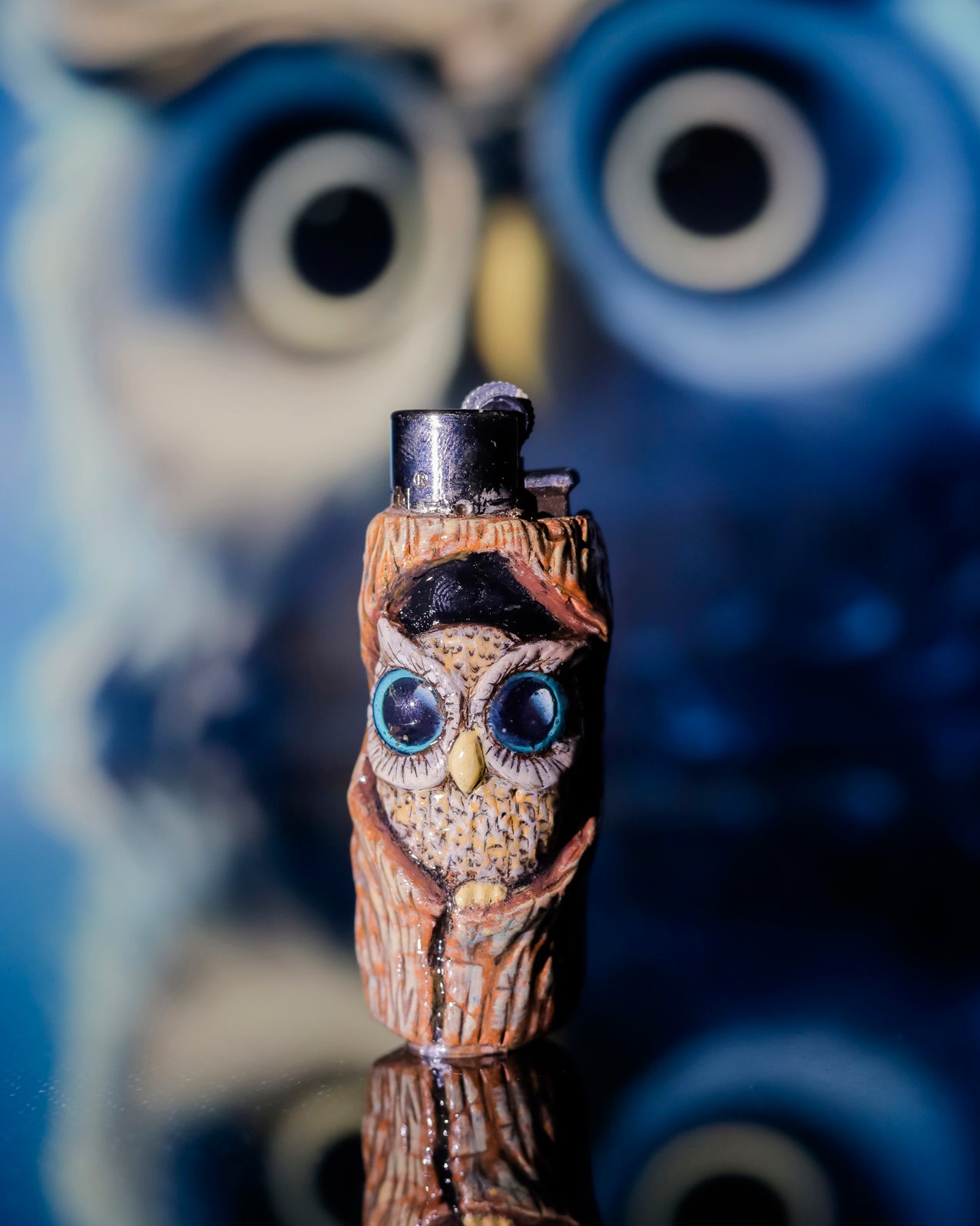 Owl Guardian Painted Clipper Lighter 🦉🔥