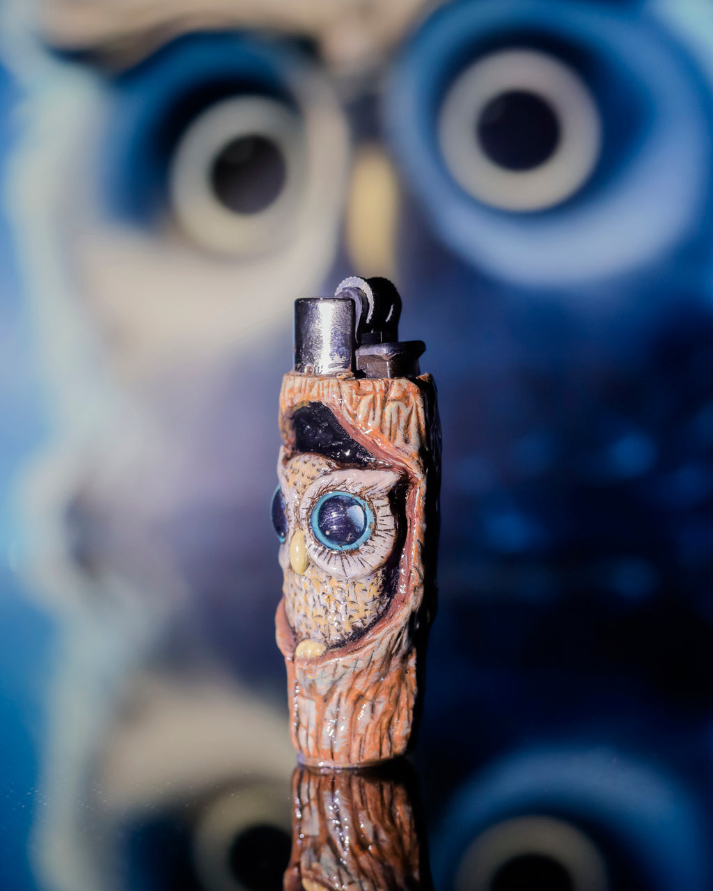 Owl Guardian Painted Clipper Lighter 🦉🔥