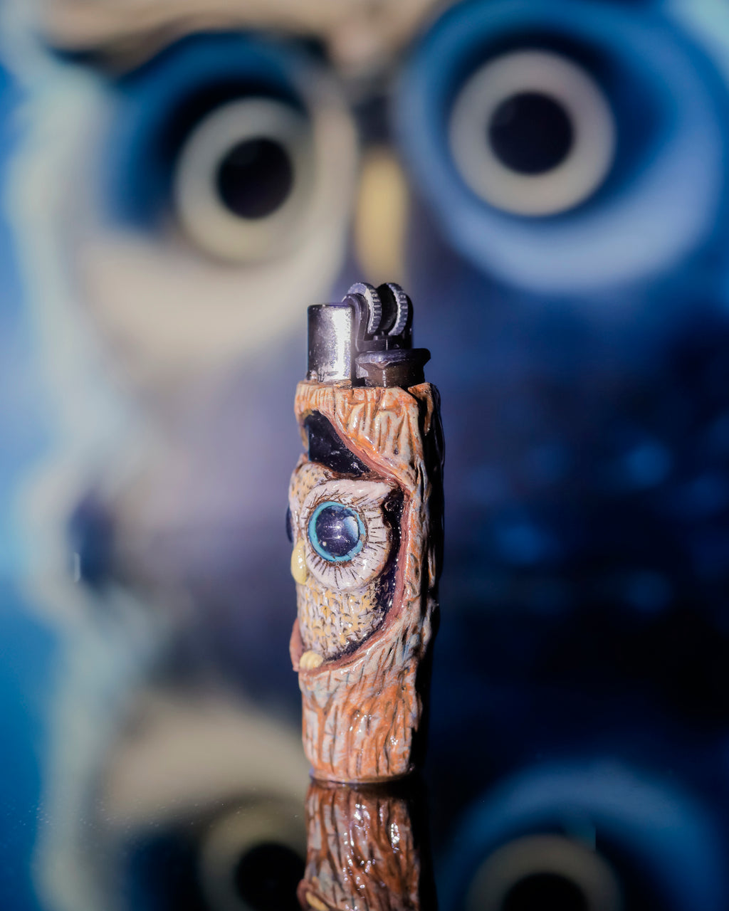 Owl Guardian Painted Clipper Lighter 🦉🔥