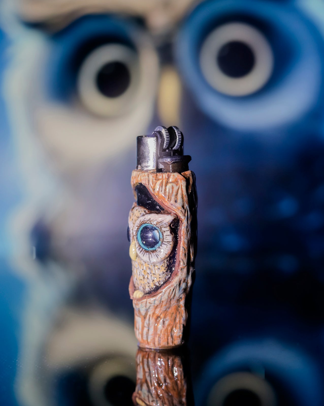 Owl Guardian Painted Clipper Lighter 🦉🔥