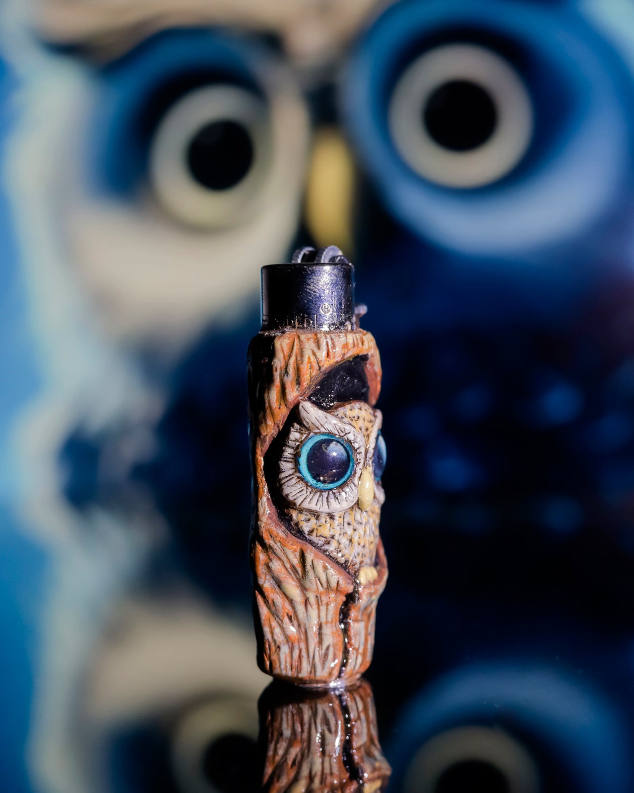 Owl Guardian Painted Clipper Lighter 🦉🔥