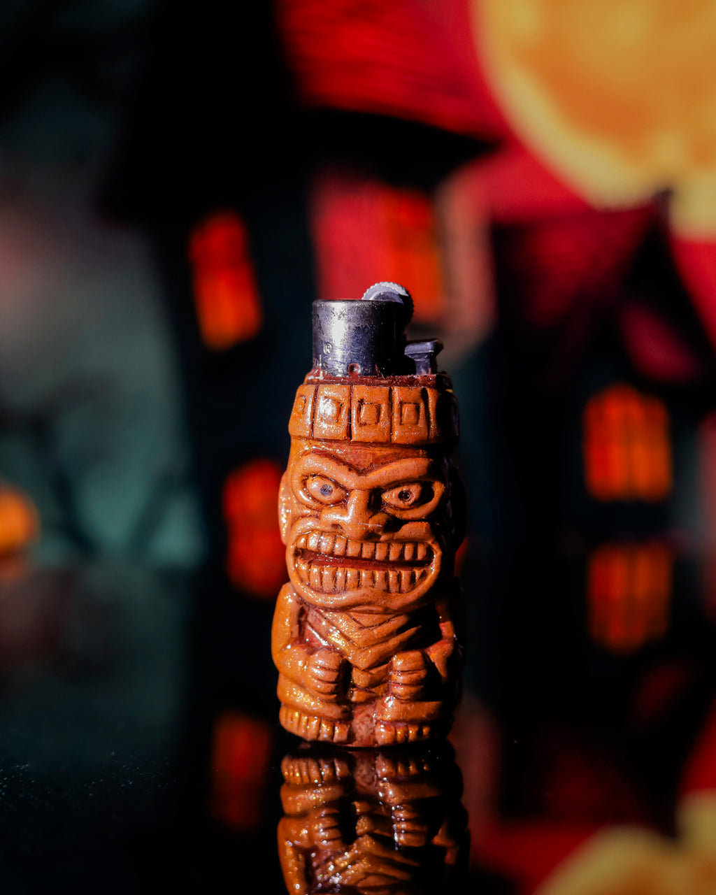 Tiki Warrior Painted Clipper Lighter 🌺🔥