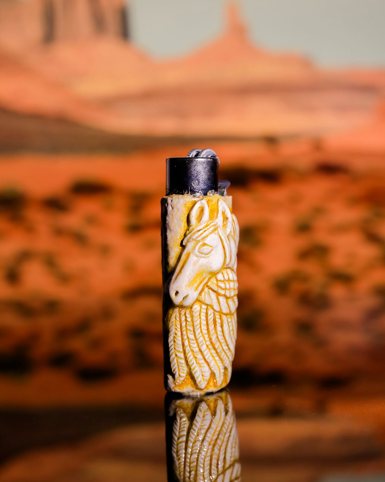 Desert Stallion Painted Clipper Lighter 🐎🔥