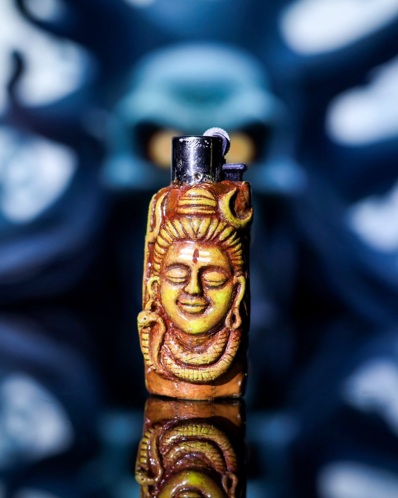 Serene Shiva Clay Clipper Lighter 🌿🕉️🔥