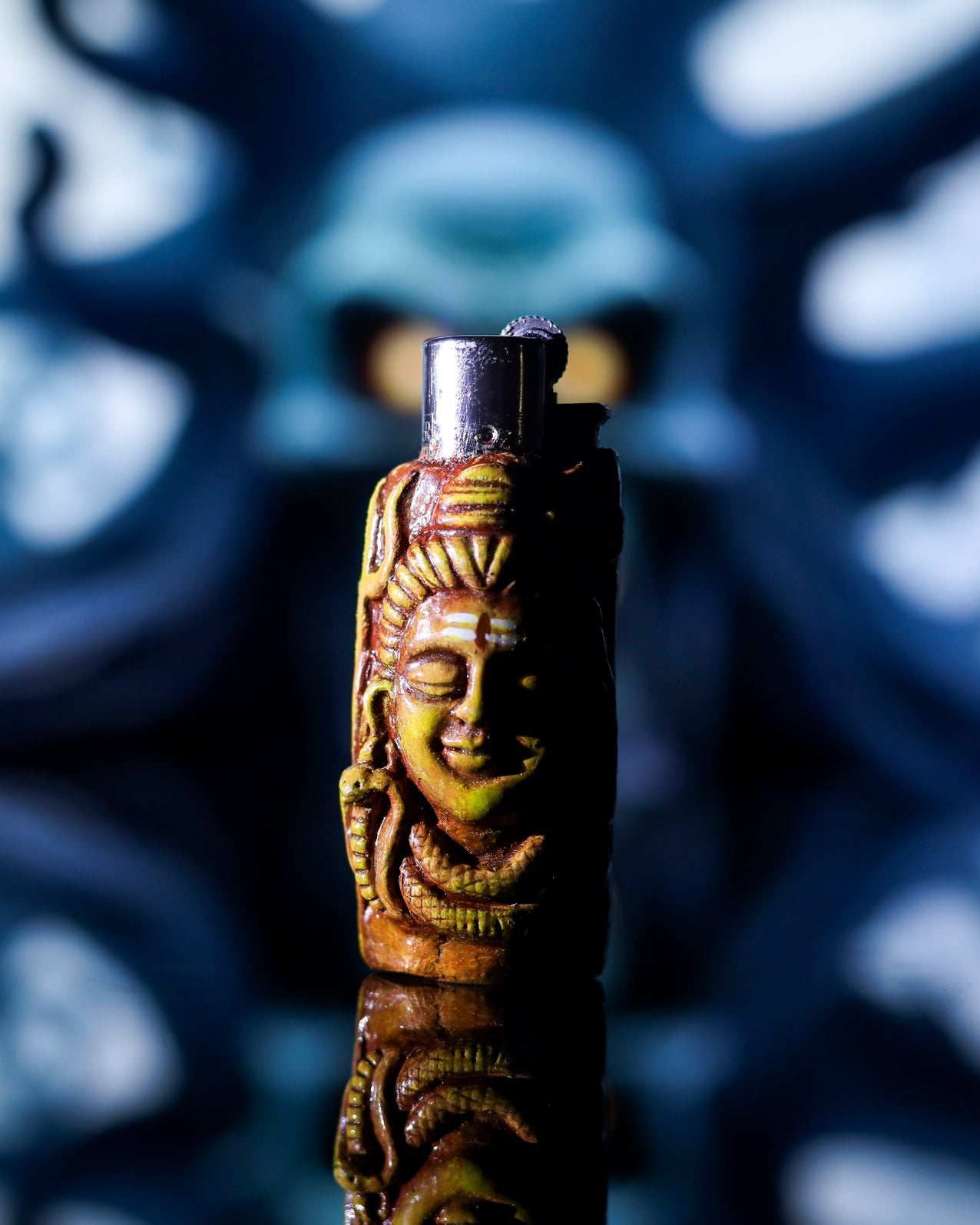 Serene Shiva Clay Clipper Lighter 🌿🕉️🔥