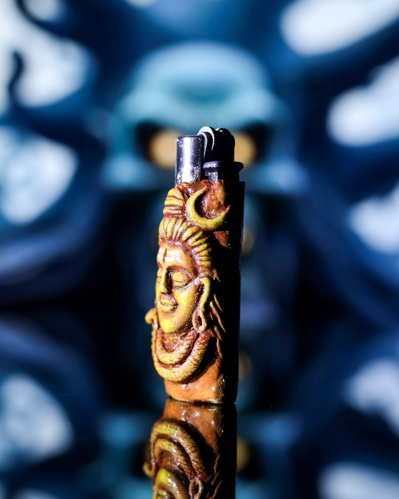 Serene Shiva Clay Clipper Lighter 🌿🕉️🔥