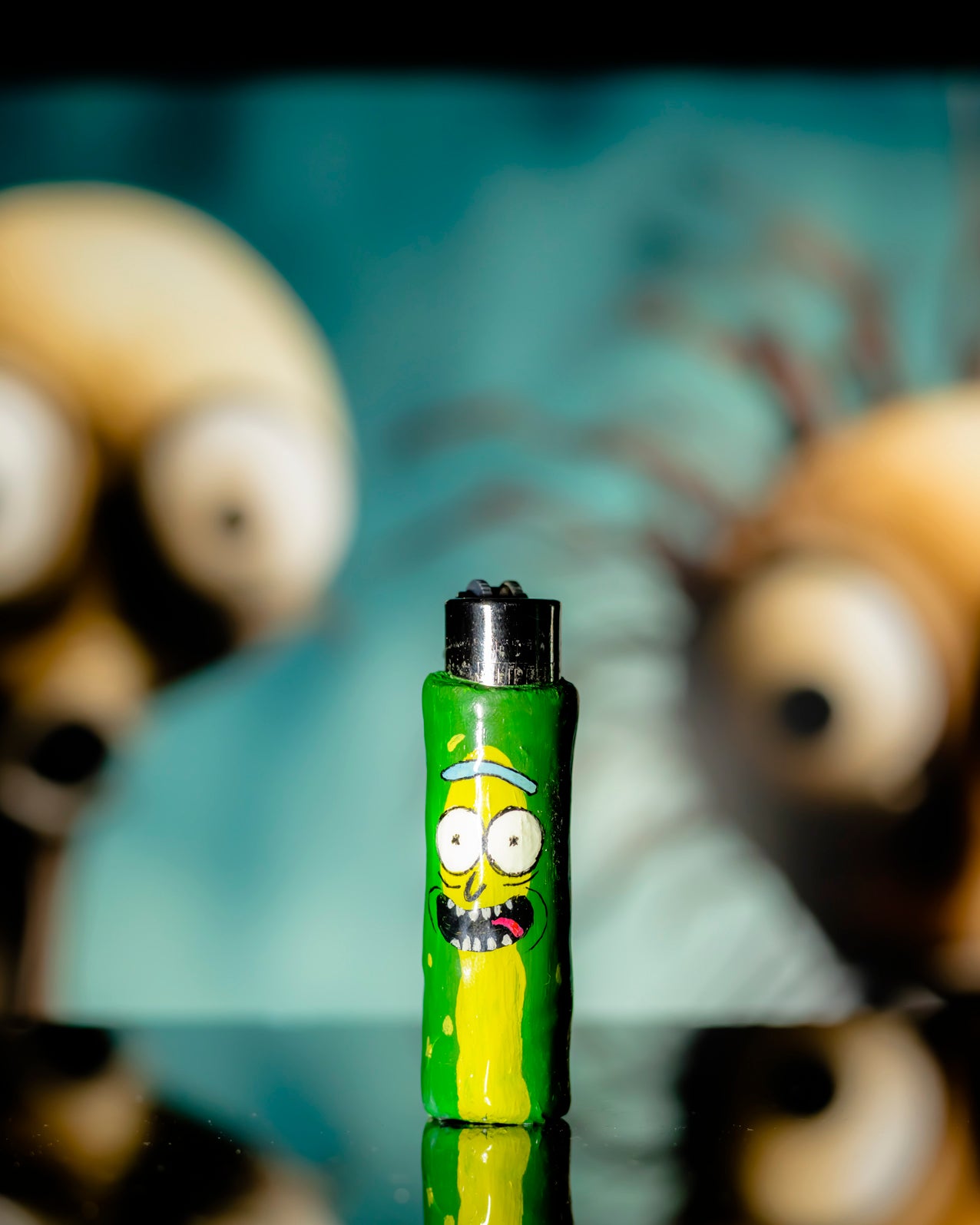 “Pickle Trip” Painted Clipper Lighter 🥒🚀