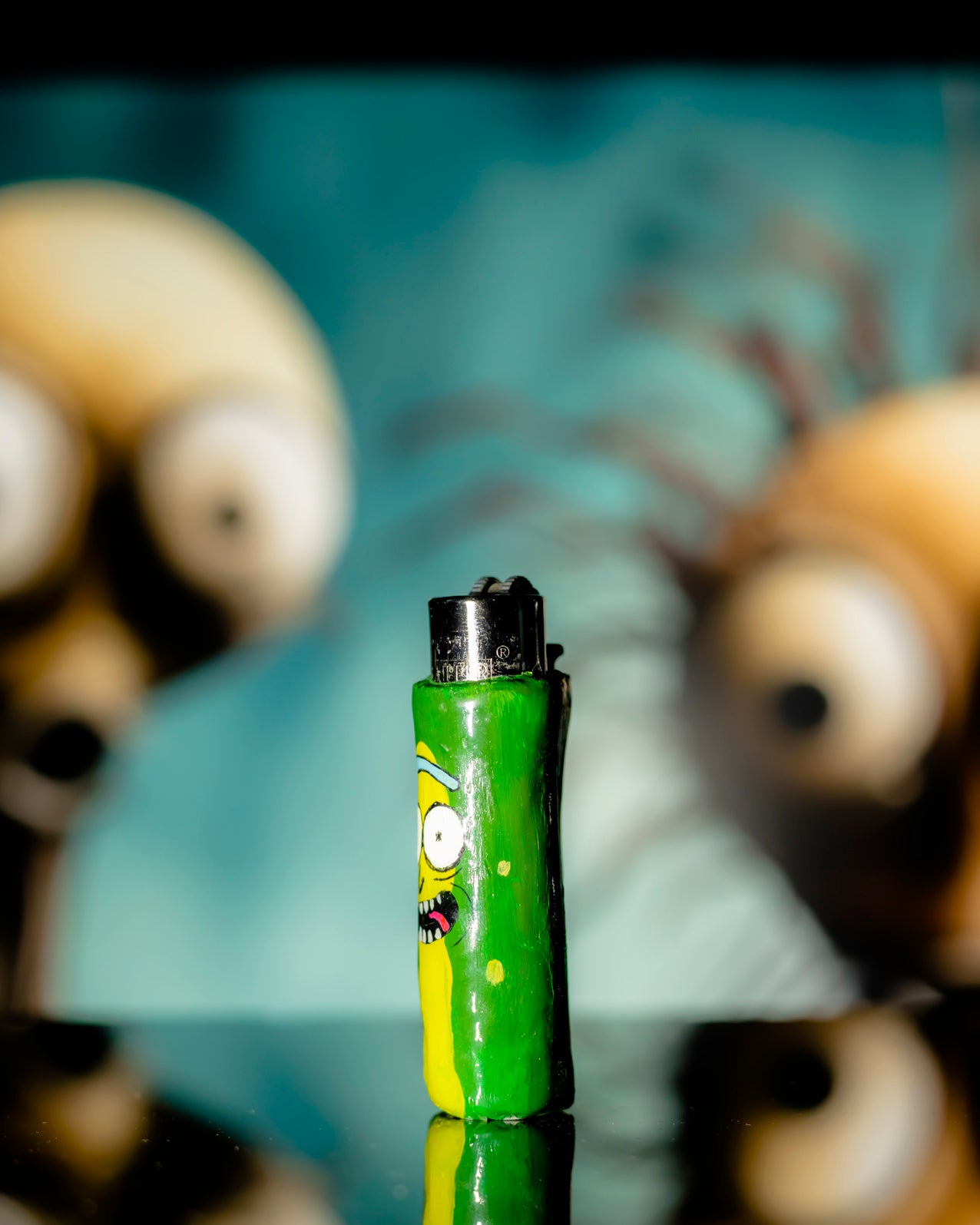 “Pickle Trip” Painted Clipper Lighter 🥒🚀