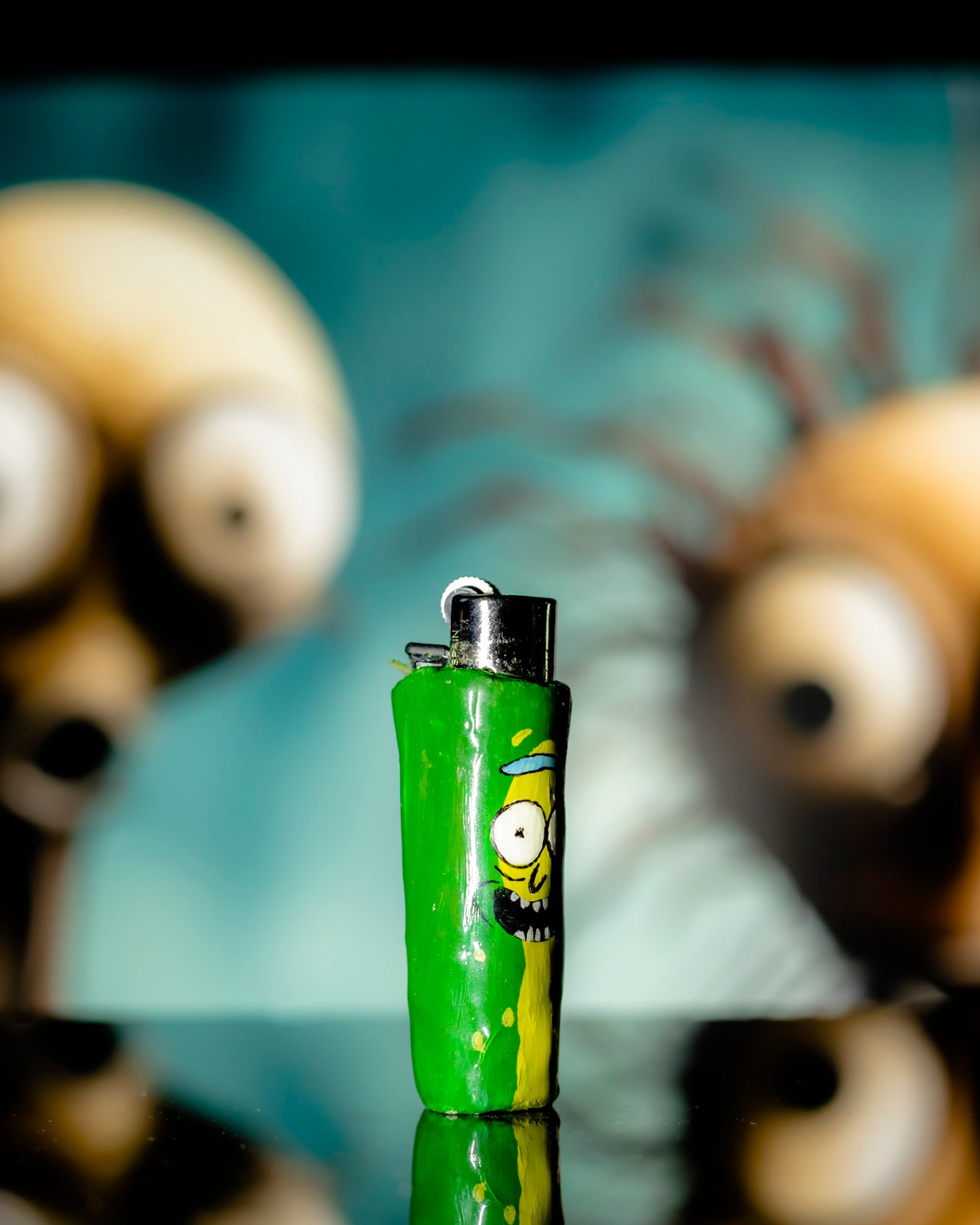 “Pickle Trip” Painted Clipper Lighter 🥒🚀